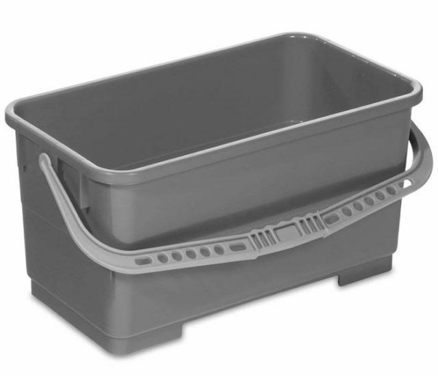 Hink 6 l grå med blått handtag